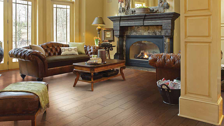 hardwood flooring in a living room