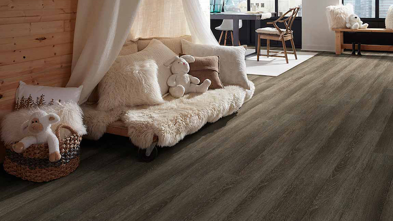 luxury vinyl plank flooring in a living area