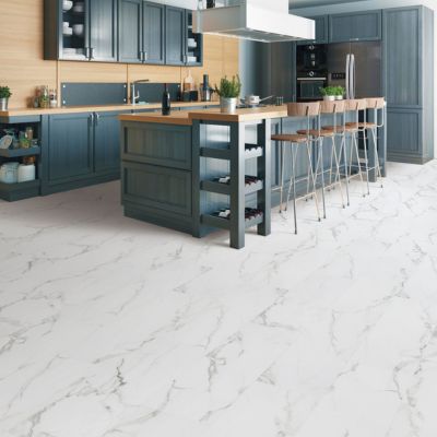 luxury vinyl tile floors in a stylish Ontario kitchen